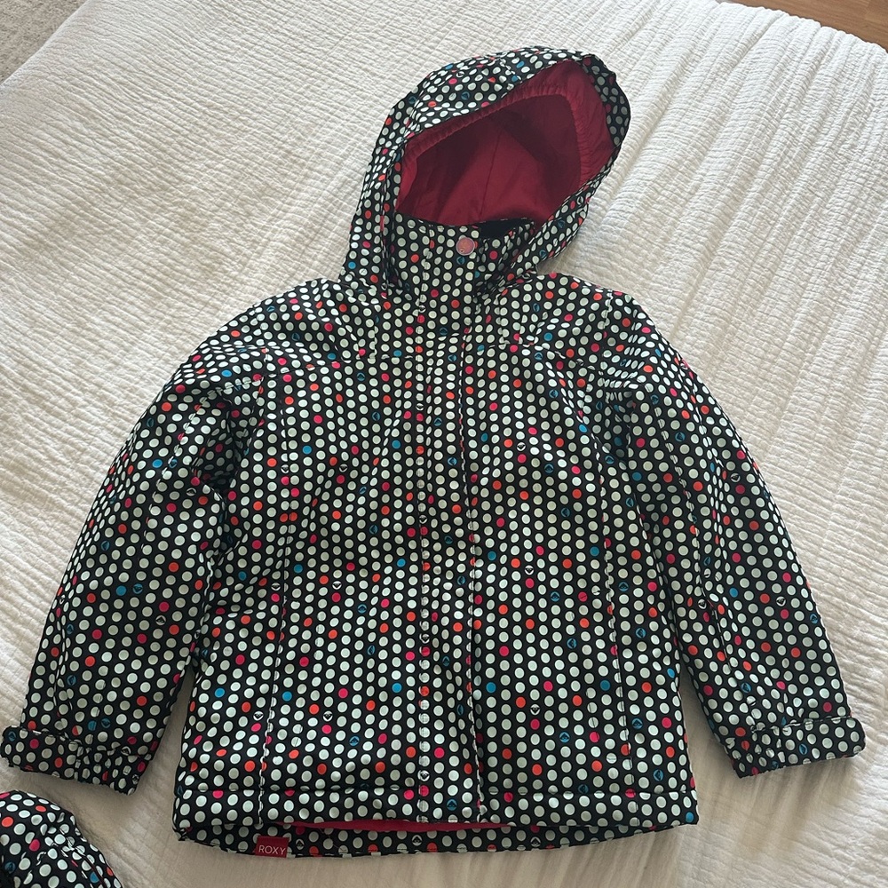 Roxy Kids Polka Dot Jacket - Black and Red
